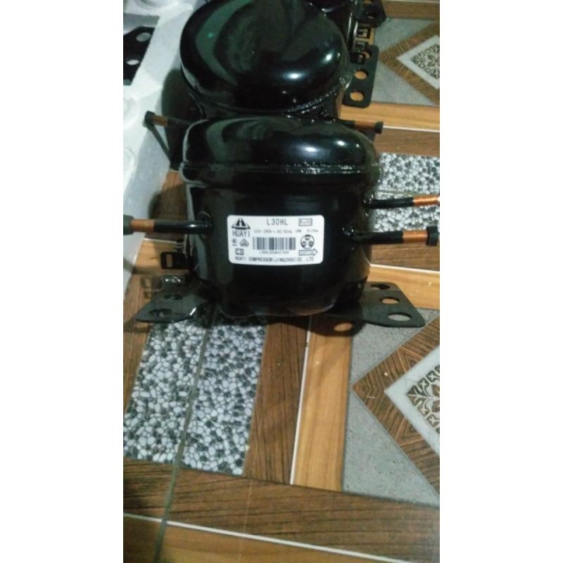 kompresor kulkas 1 pintu jumbo l30hl 1/8pk rilay overload  original semua merek saharp aqua sanyo po