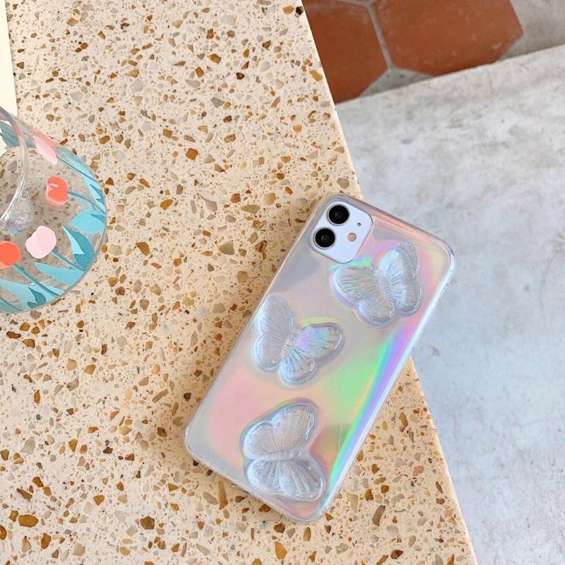 Download Hologram 3d Butterfly Iphone Case Casing Transparan Pelangi Silver Aesthetic E Girl Kpop Shopee Indonesia