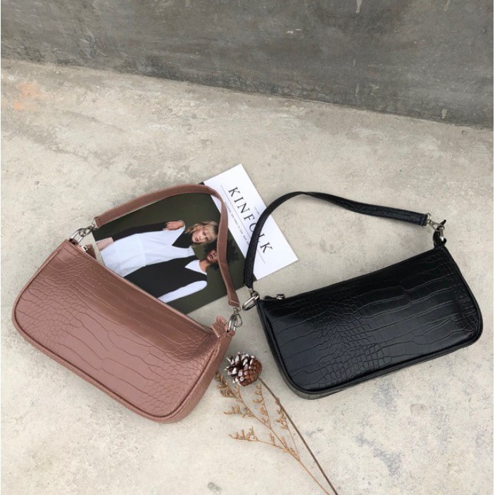 AIMLOCK - TAS AUDREY - Tas Wanita Tas Buaya Shoulder bag MORYMONY Croco Bag Bahan Buaya