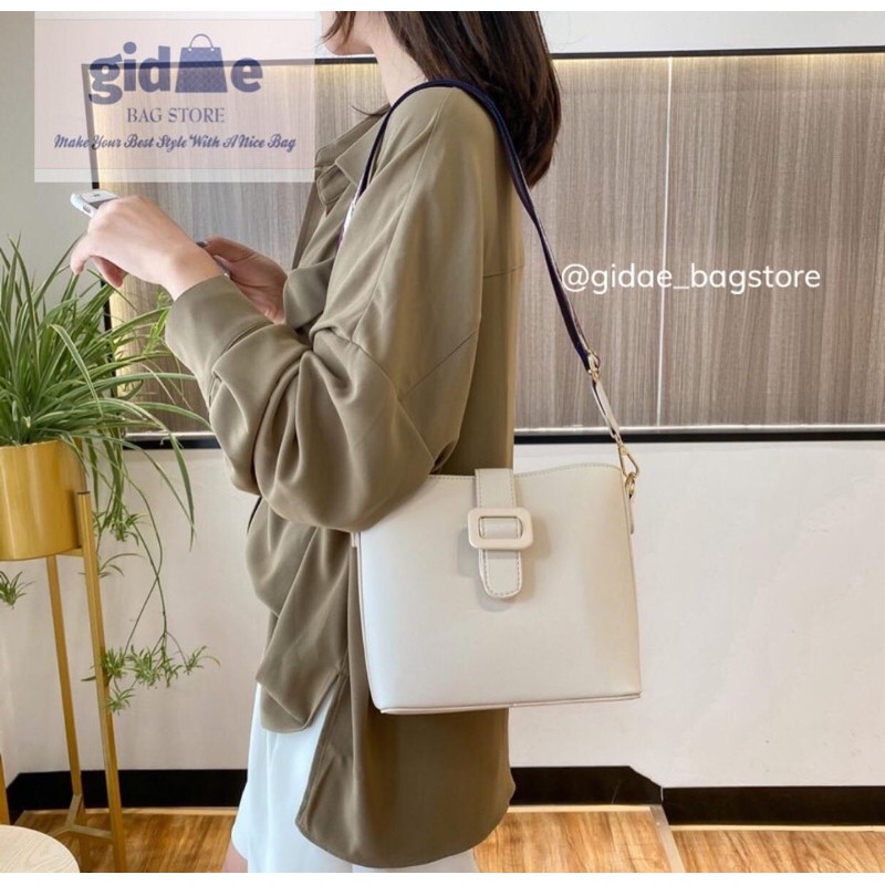 GIDAE chloe fashion import bag slingbag murah korean style tas besar bahan PU terbaru selempang