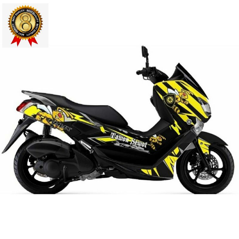 Decal Sticker NMAX Variasi grafis kuning Angry bee