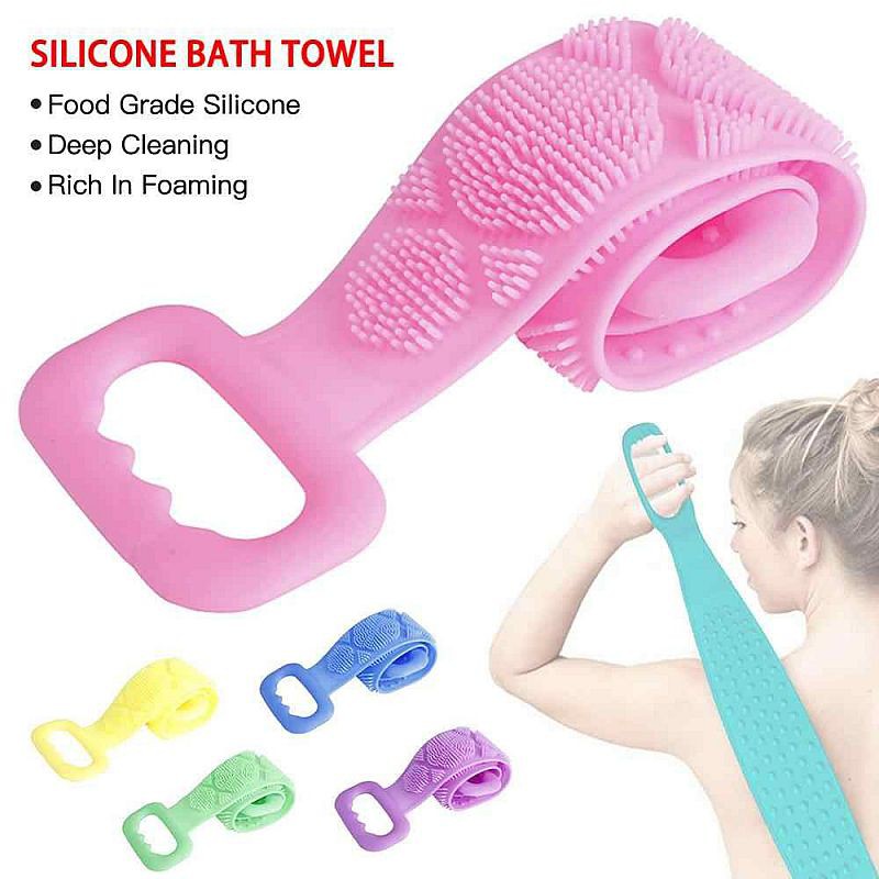 Suplier Silicone Brushes Bath Towel Rub Brush Sikat Punggung Mandi Pembersih Badan Kecantikan Silikon Murah bQp85SjxLdne