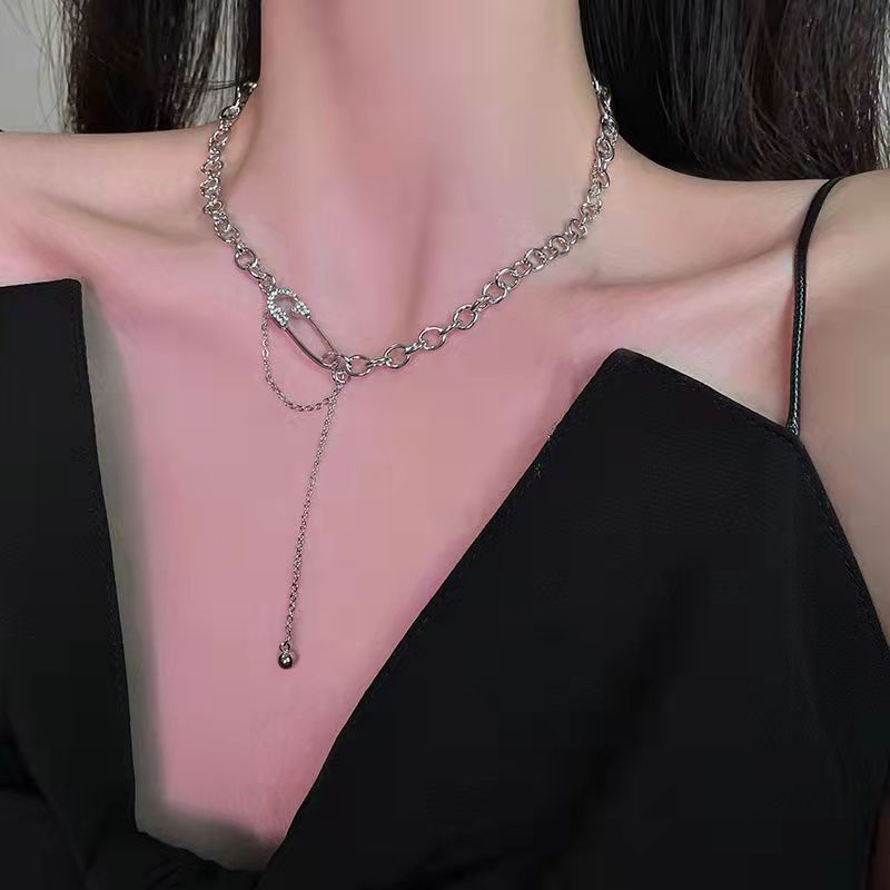 Kalung Choker Hias Liontin Kupu-Kupu Hati Mutiara Gaya Korea Untuk Wanita