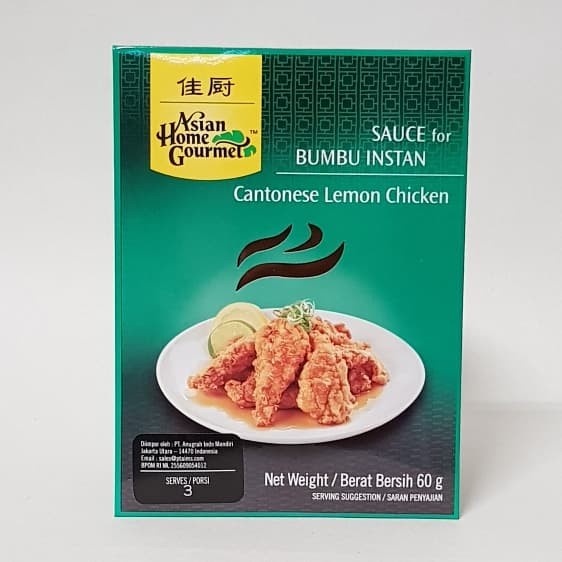 ASIAN HOME GOURMET AHG SAUCE FOR CANTONESE LEMON CHICKEN 60 GR