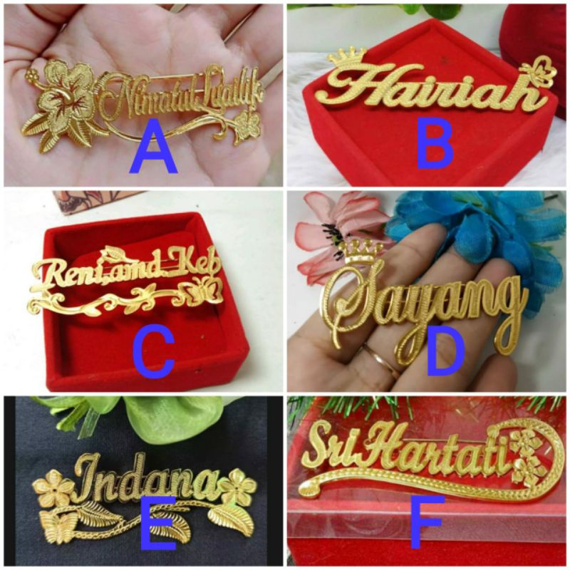 Bros nama Bros custom Bros nama lapis emas