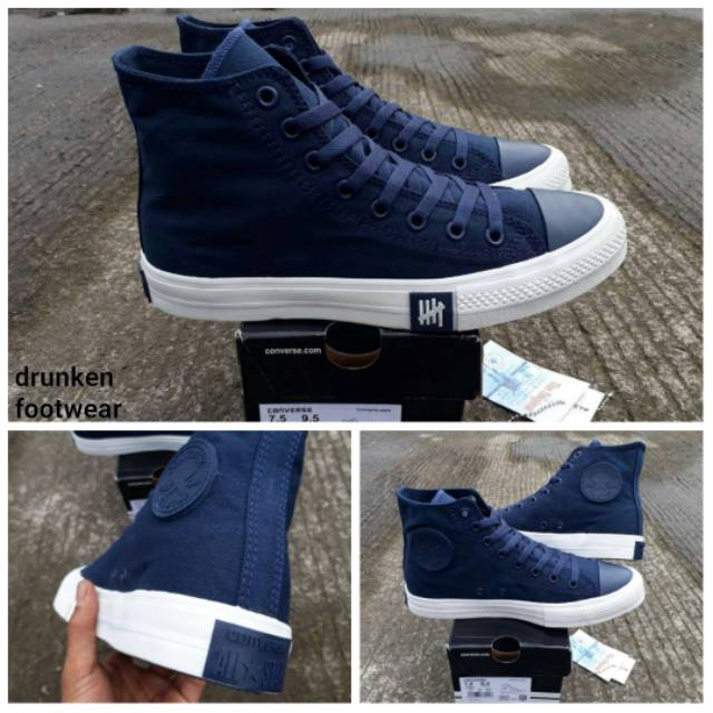 SEPATU CONVERSE CT UNDEFEATED HIGH BLUE WHITE - ORIGINAL PREMIUM - biru putih chuck taylor all star