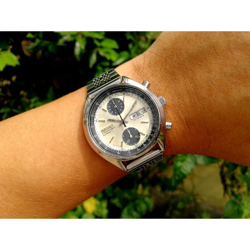 Original RARE 70s Vintage Seiko Chronograph Automatic 6138-8000 Baby Panda