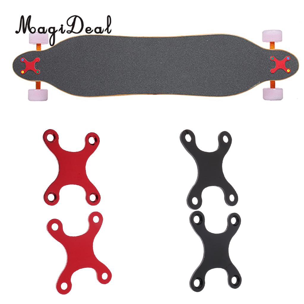 2pcs Gasket Skateboard Longboard Bahan Aluminum Alloy Warna Merah