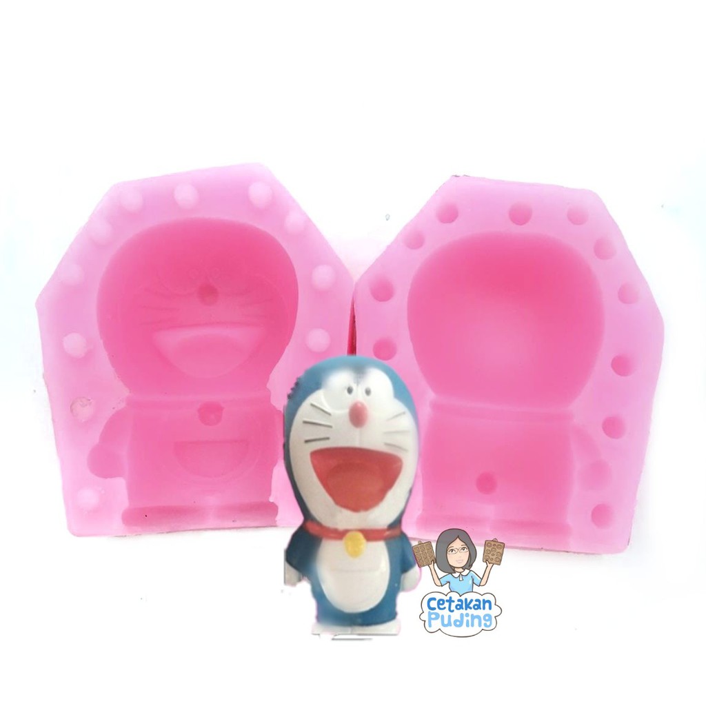 Cetakan Puding Silikon Bentuk Doraemon 3D / Cetakan Agar-Agar