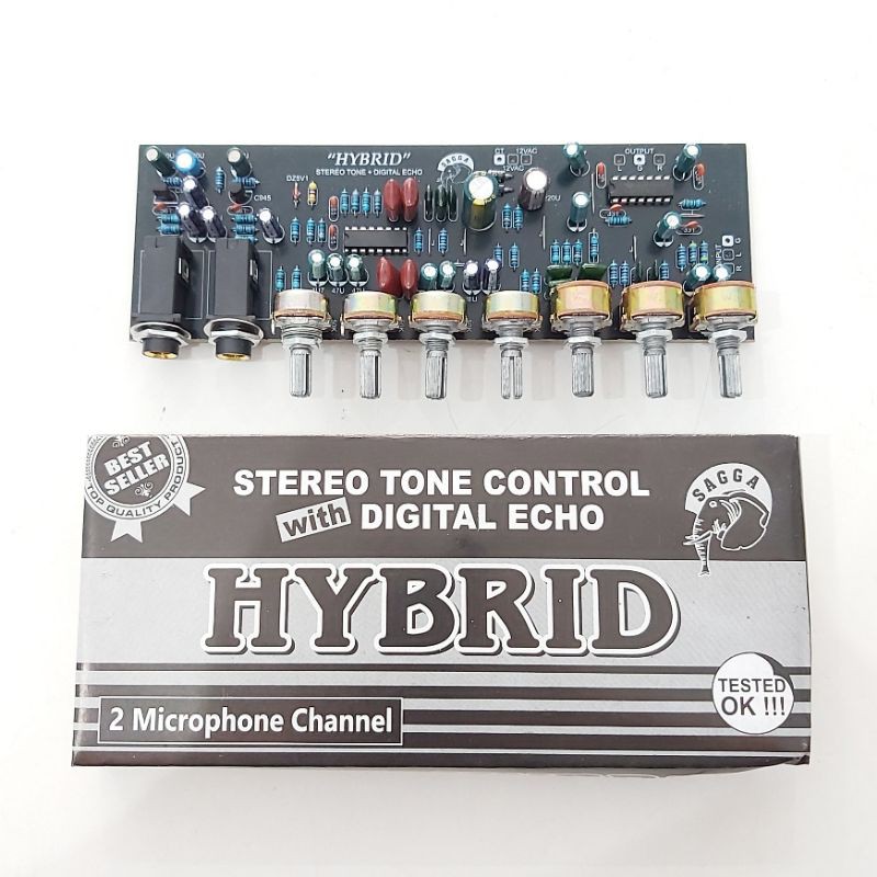 Kit Tone Control Stereo Digital Echo HYBRID 2 Mic 7 Potensio