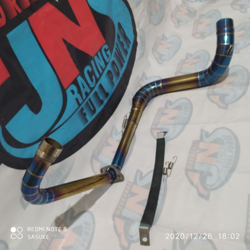 LEHER KIDAL KNALPOT RACING INLET 50 PNP VIXION SATRIA FU SONIC