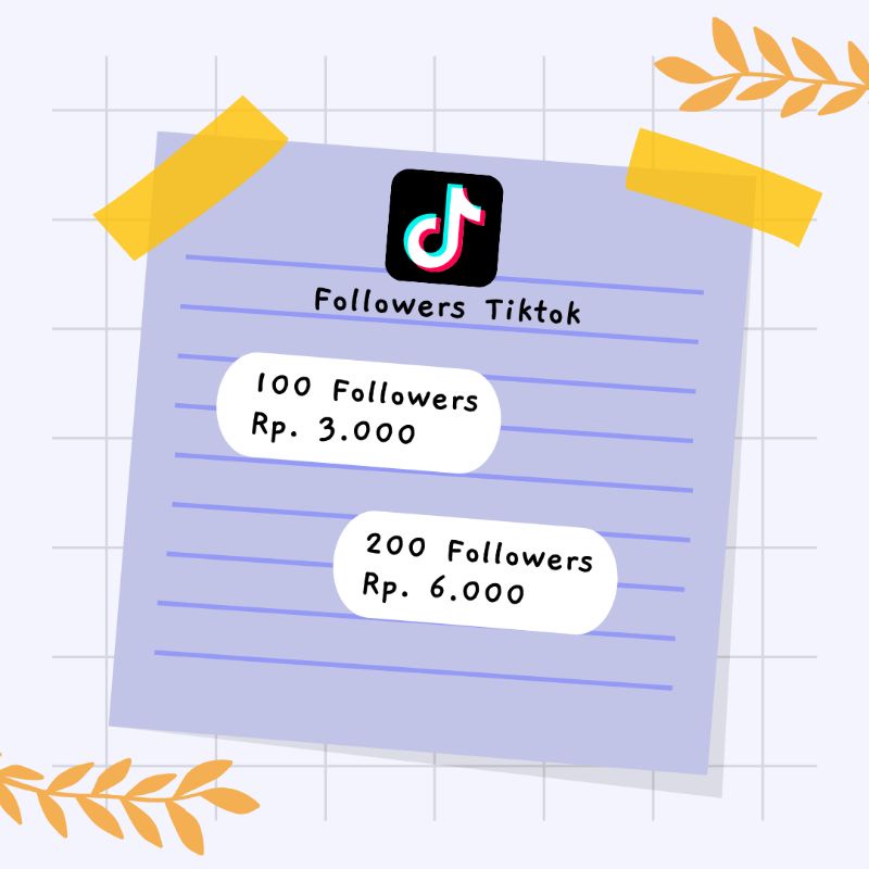 FOLLOWERS TIKTOK TERMURAH BEST SELLER FOLLOWER TIKTOK REAL