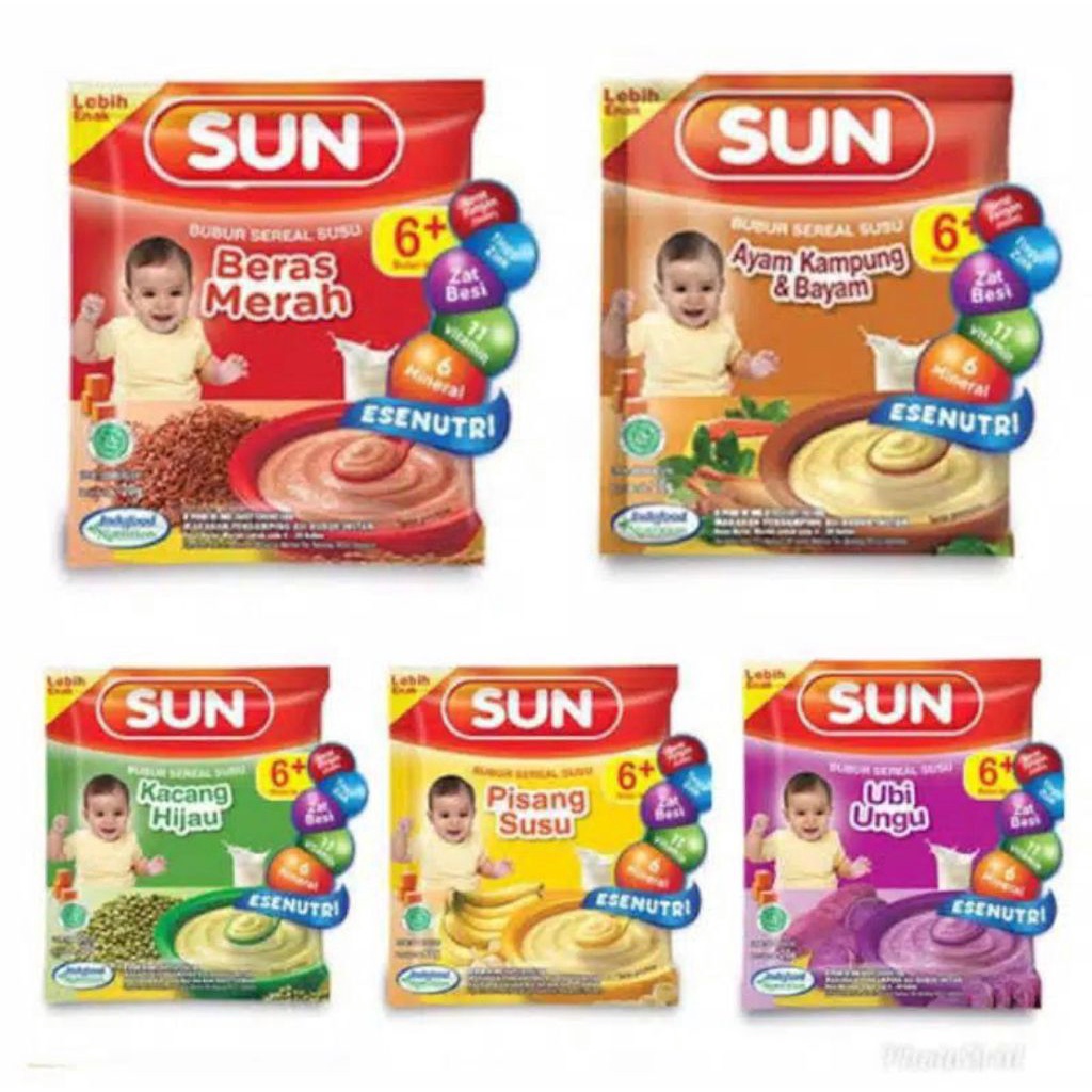 Bubur Susu MPASI Bayi Sun Sachet 20 Gram Bubur Sun Sachet