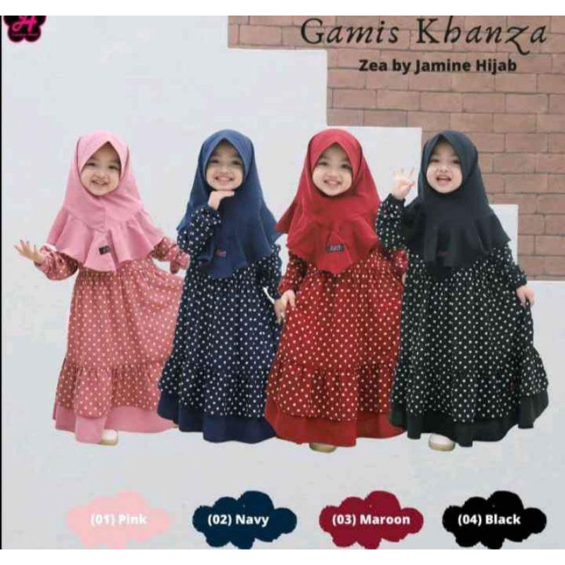 Murah Gamis anak perempuan dress katun busana muslim anak syari Gamis Elegan