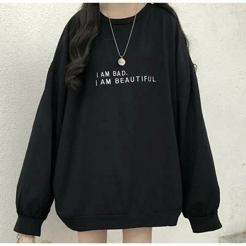 SWEATER OBLONG I AM BAD BEAUTIFUL CREWNECK-2