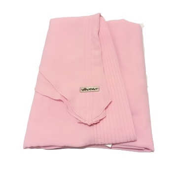 Hijab Instan XL Jumbo Hijab Ceruty 2 Layer Jilbab Instan  By Elhasna-PINK BABY