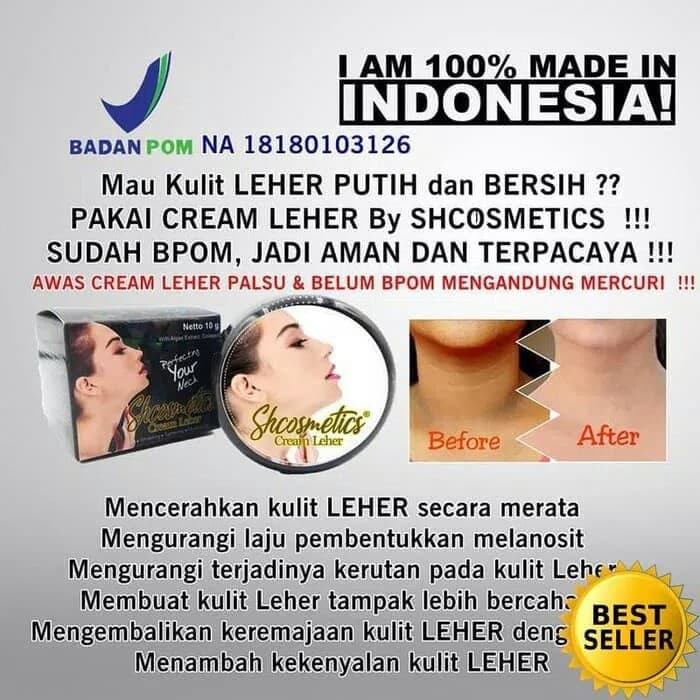 CREAM PEMUTIH LEHER ORIGINAL BPOM SHCOSMETICS