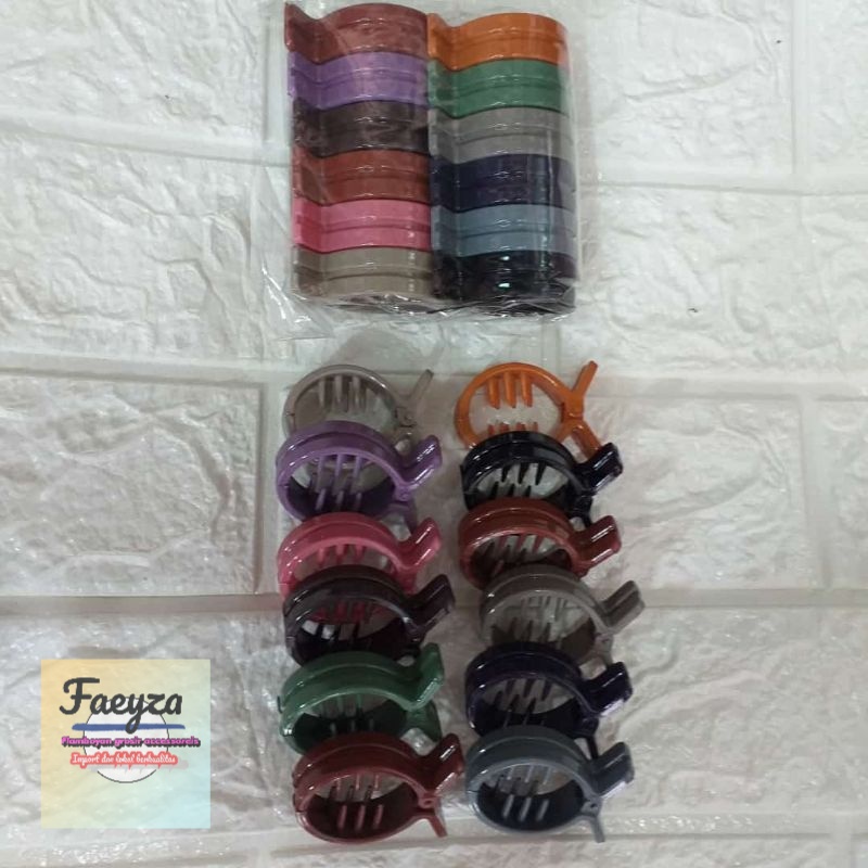 12 pcs Jepit rambut salon doff ikan bulat