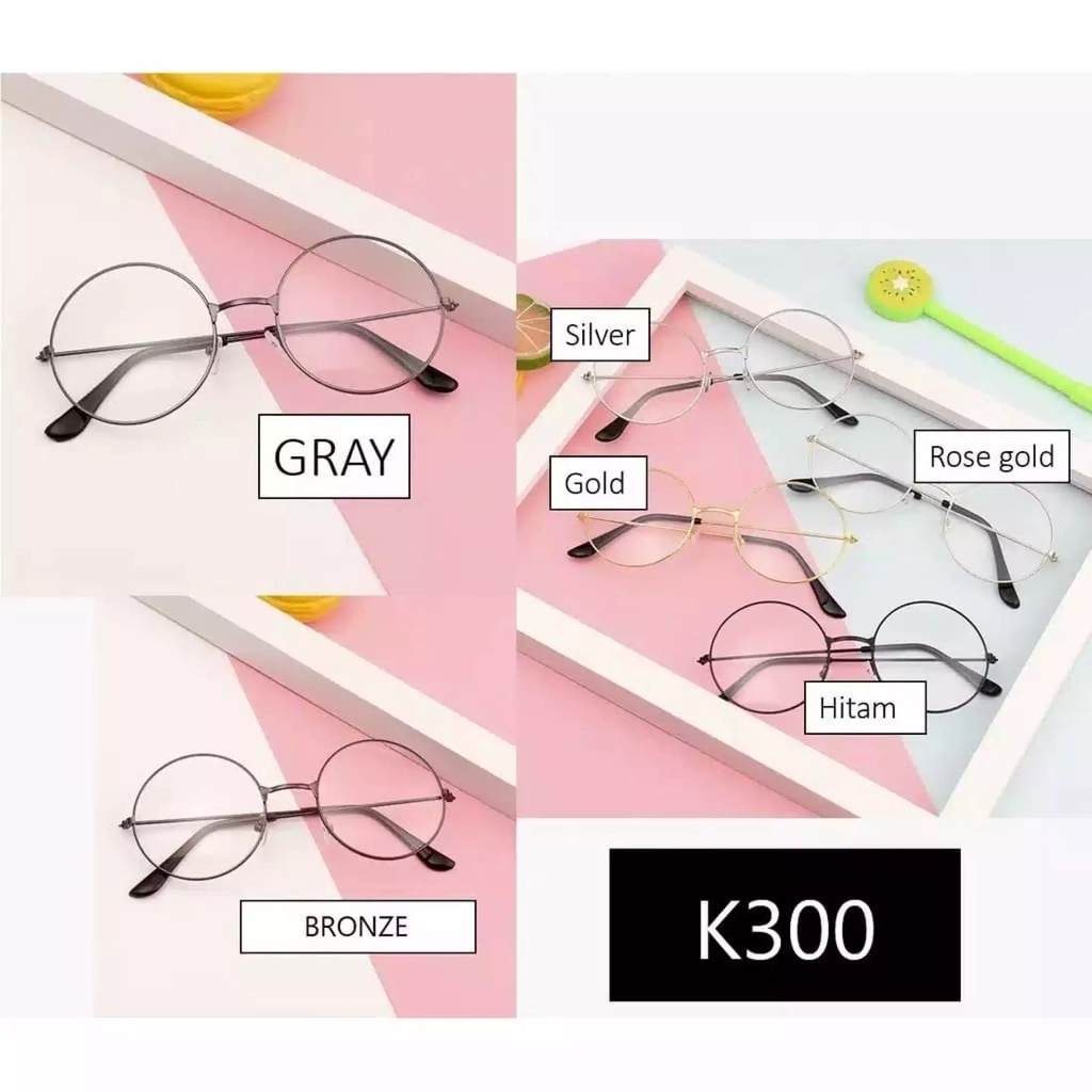 ❤ RATU ❤ Kaca Mata Anti Radiasi | Kacamata Fashion Murah | Wanita | Pria Frame Transparan | Fashion Korea Bulat | Gradiasi | Glasses Traveling