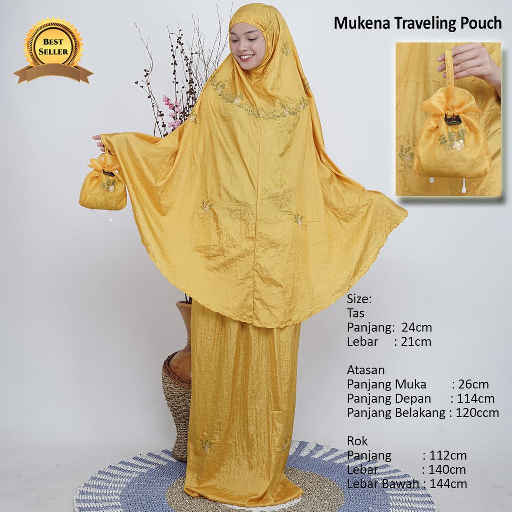 Mukena Cantik Pouch Travelling/Bahan Parasut Berkualitas dan bisa bayar ditempat/COD