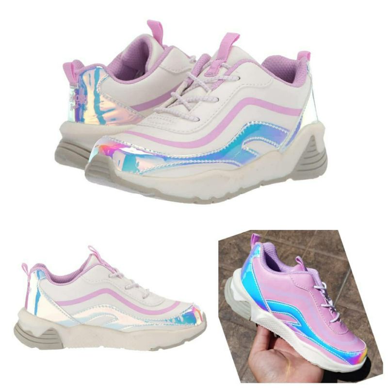 OSHKOSH Belair White Purple Change Color in the Sun Girls Shoes Sepatu Anak Perempuan Original