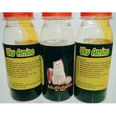 Uky Amino 100ml Vitamin Kucing untuk Gemuk Penambah Bulu Nafsu Makan