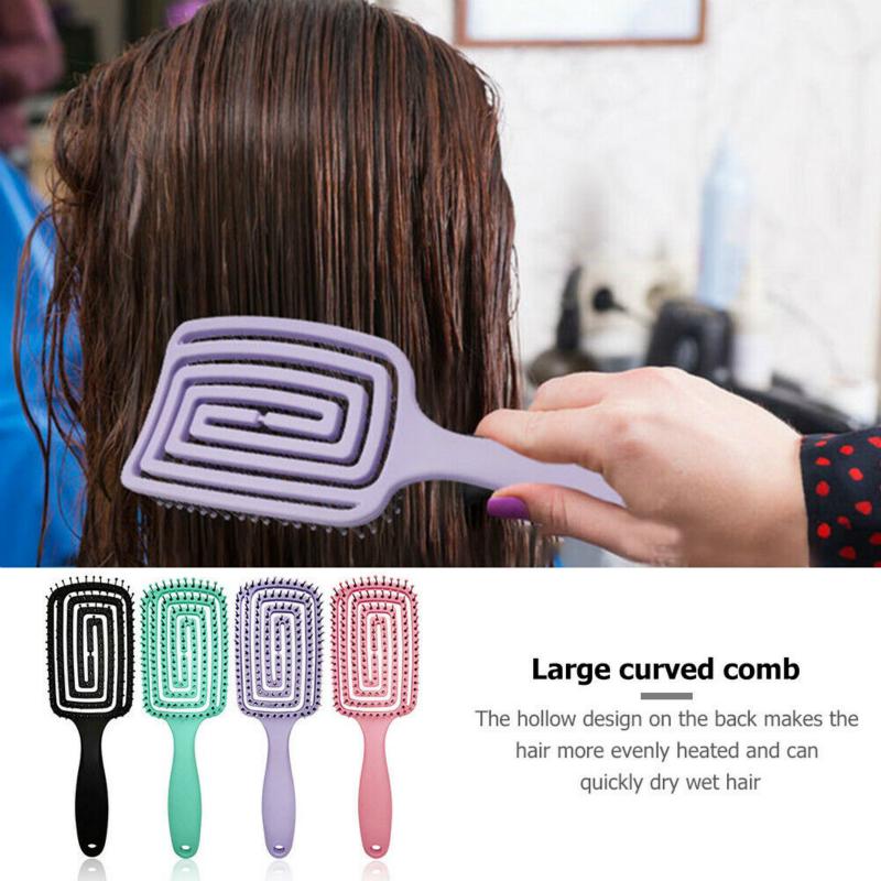 1 Piece Detangling Brush Hair Scalp Massage Comb / Wet Curly Detangle Hair Brush for Salon Hairdressing Styling Tools