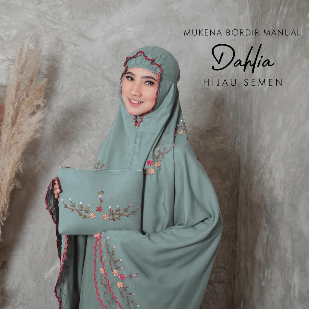 MUKENA BALI TASIK - MUKENA DEWASA BORDIR DAHLIA