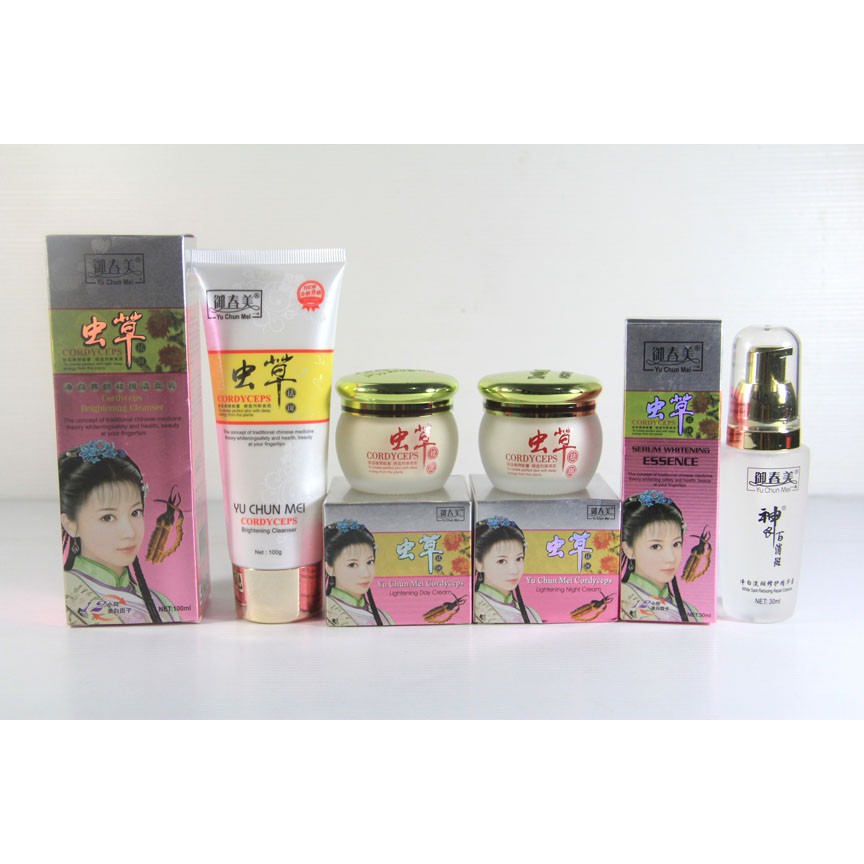 Paket Cream Cordyceps Yu Chun Mei Cleanser dan Serum POM