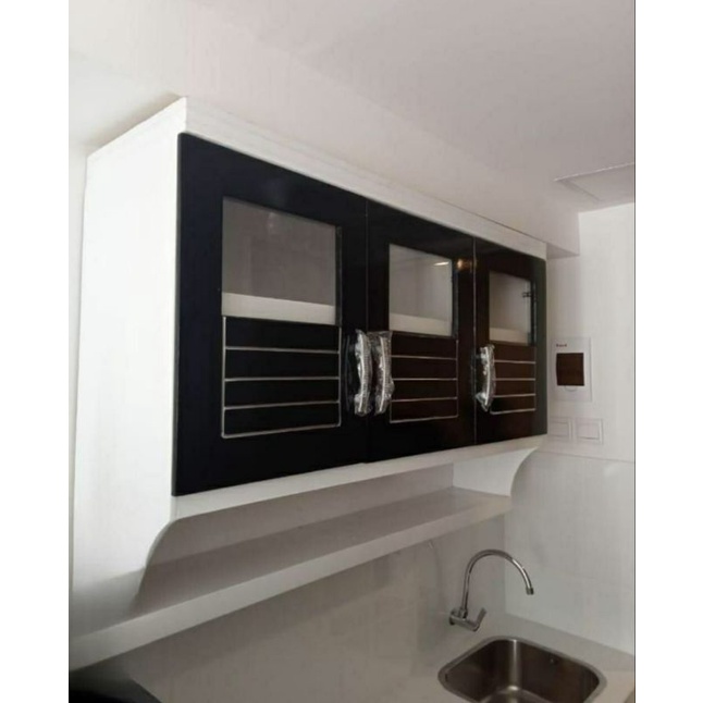 Kitchen Set 3 pintu atas kayu warna