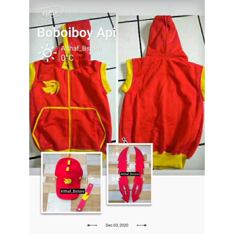 Bisa COD Kostum Boboiboy api Kostum Boboboy Api