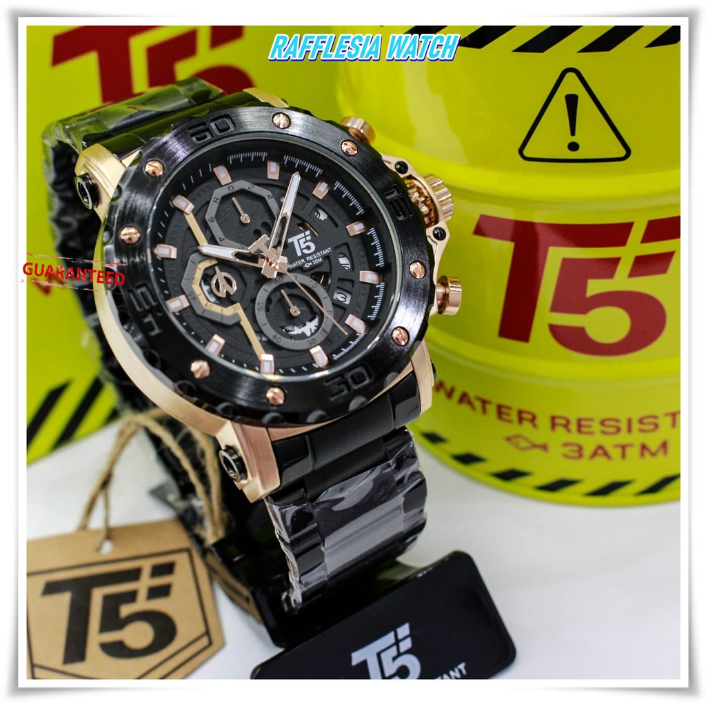 Jam Tangan Pria T5 H 3723 G Original