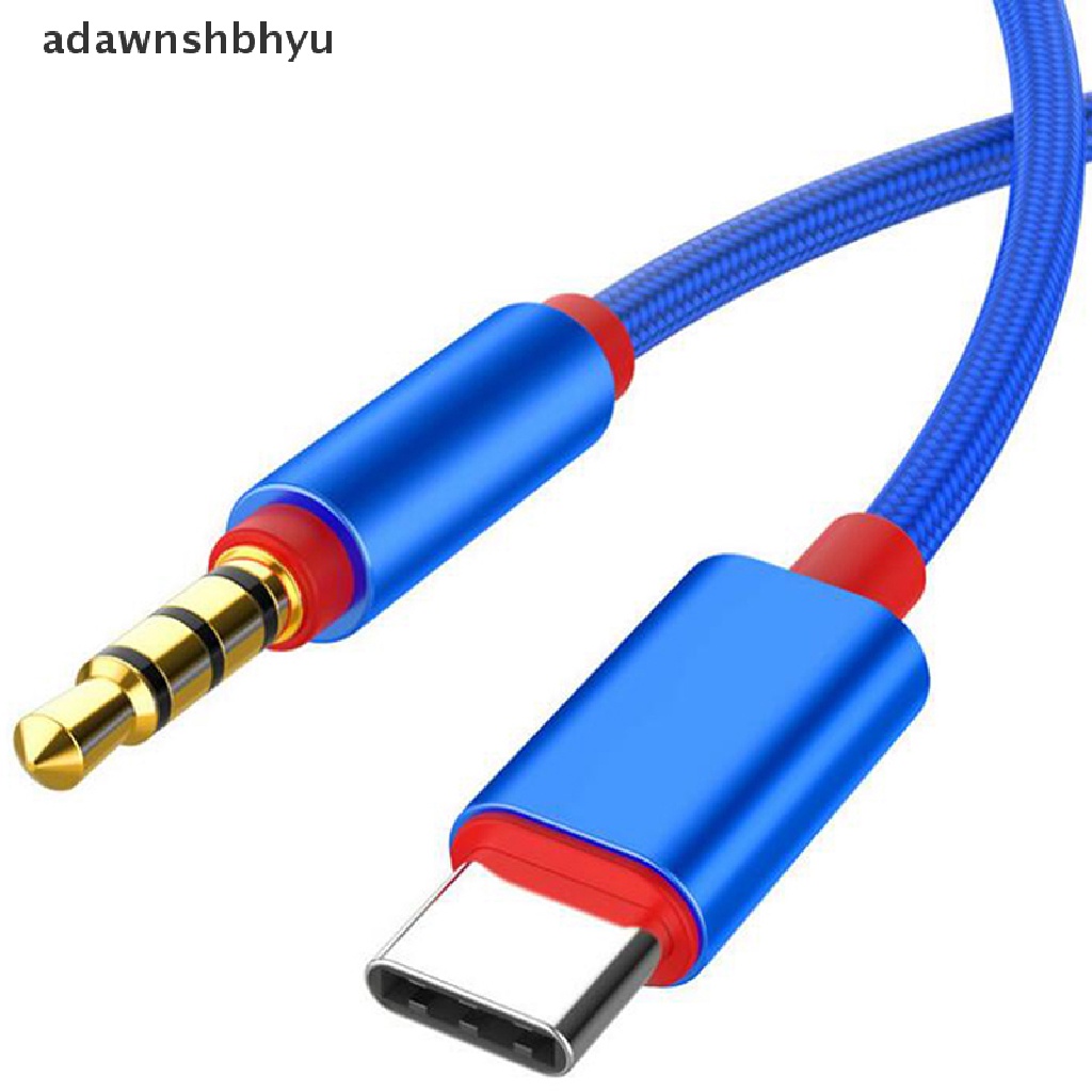 Adawnshbhyu Type-C To 3.5mm Jack Male Audio Aux Cable Male To USB-C Konektor Adaptor Stereo