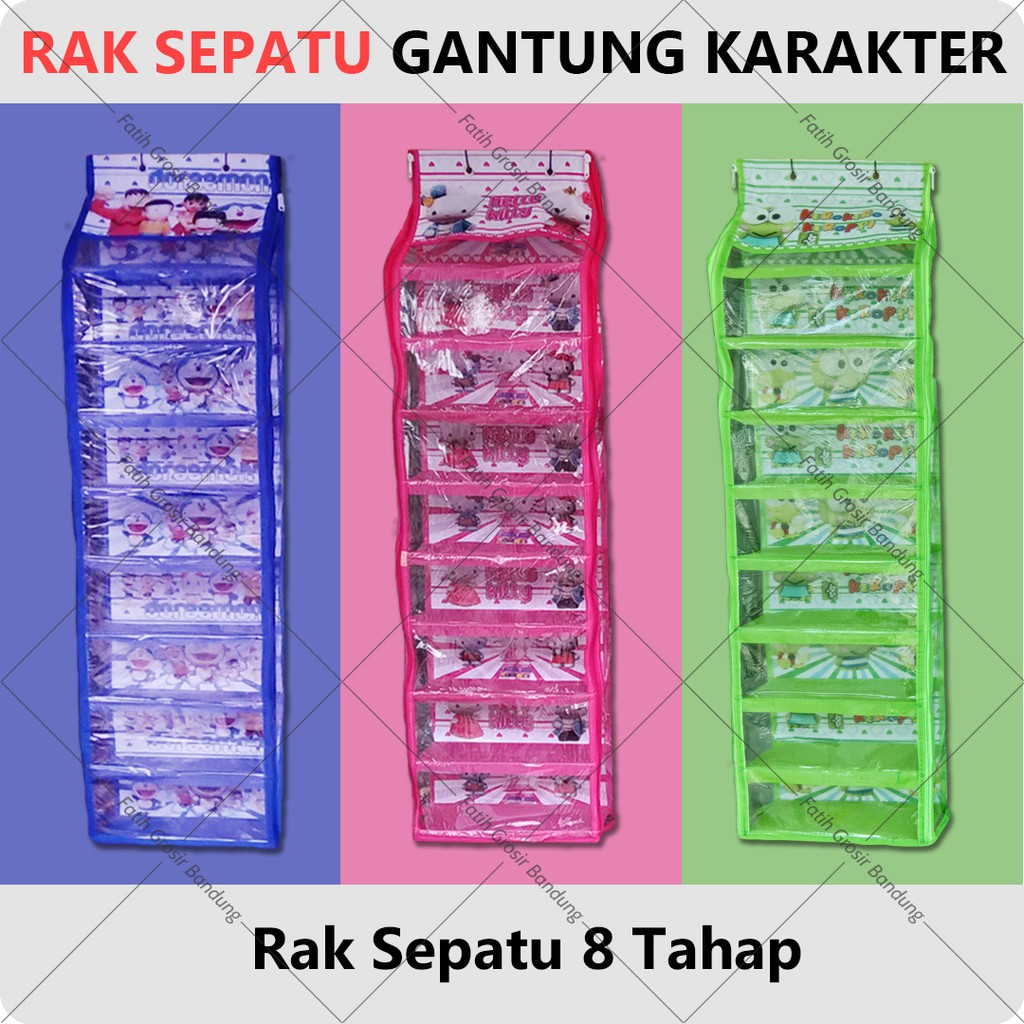  Rak  Sepatu  Gantung  Karakter Hanging Shoes Organizer 