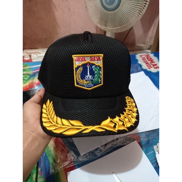 Topi Pilkep DKI Logo padi kapas