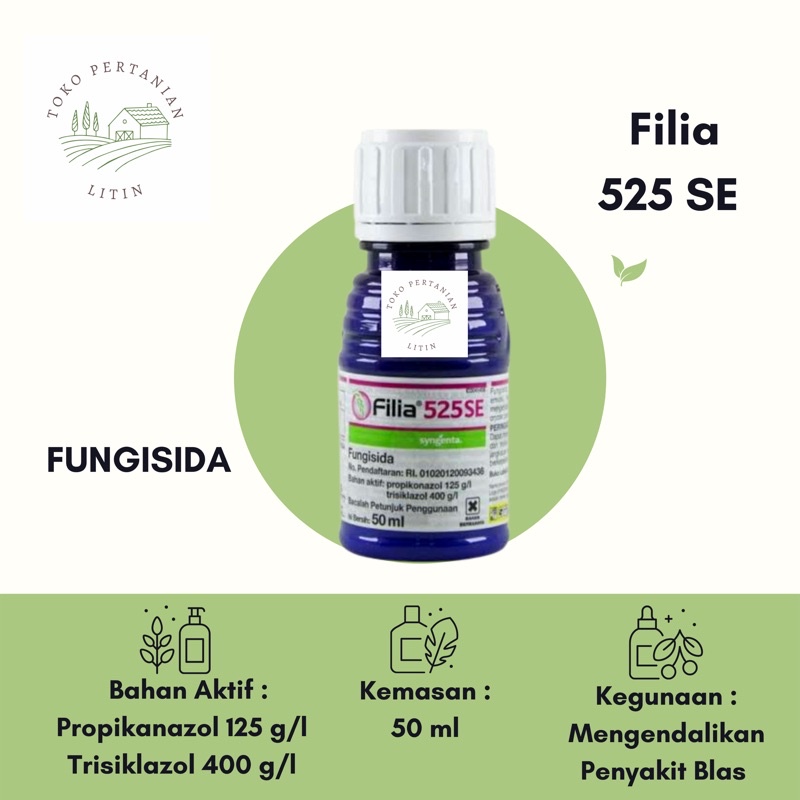 Filia 525 SE - 50 ml (Fungisida) Mengendalikan Penyakit Blas Tanaman Padi