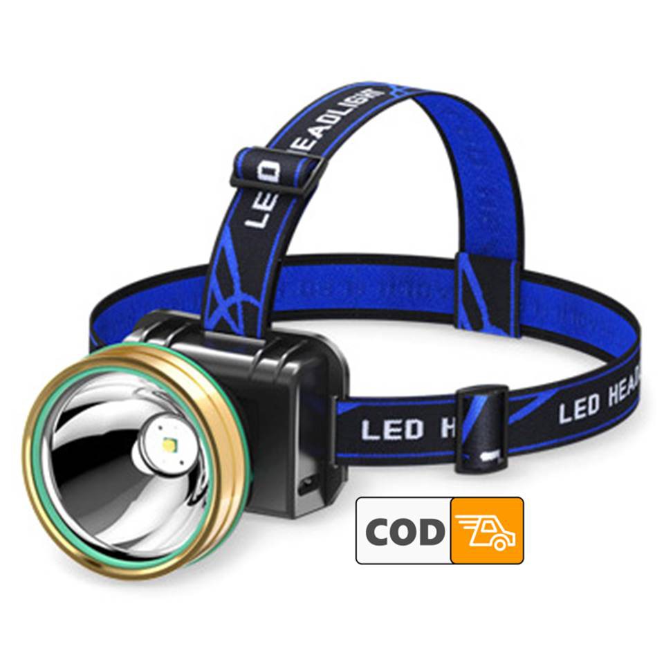 Senter Kepala Led Super Terang Headlamp Cas Jarak Jauh 2000 Meter Sinar Putih Bisa Jadi Powerbank