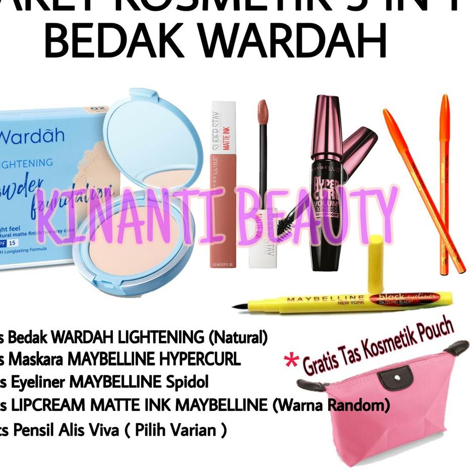 ㆅ Paket Kosmetik Wanita Lengkap Murah 1 Paket 5 in 1 Bedak Wardah Paket Kecantikan Hemat ➼-6