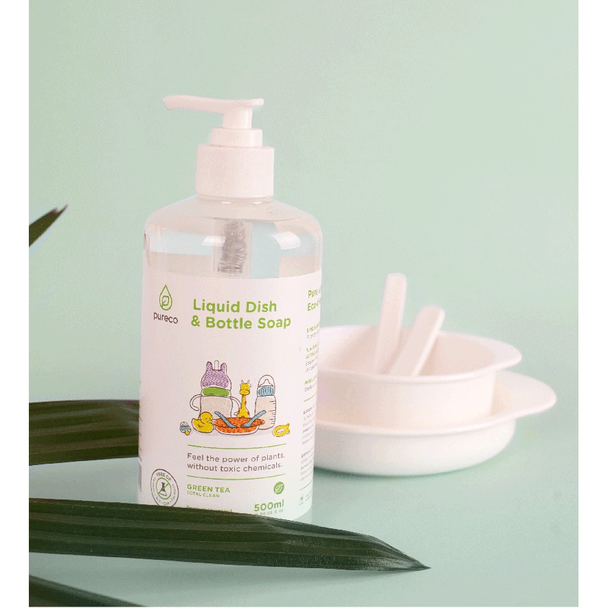 Pureco Liquid Dish and Bottle Soap 500ml - Sabun Cuci Botol Bayi 500 ml