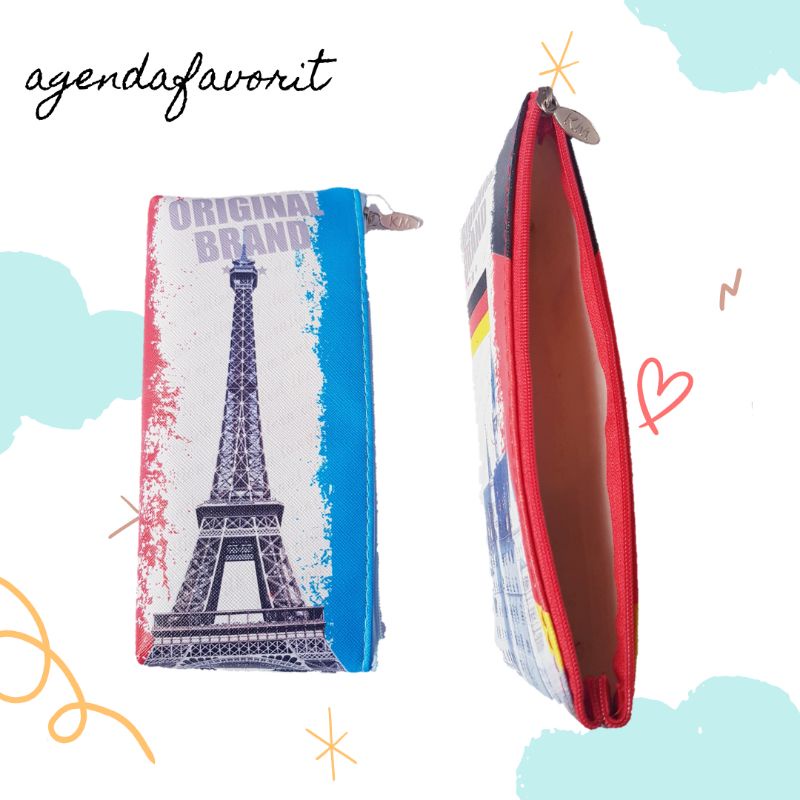 

Tempat Pensil / Kotak Pensil Anak /Pencil Case Motif Landmark Negara