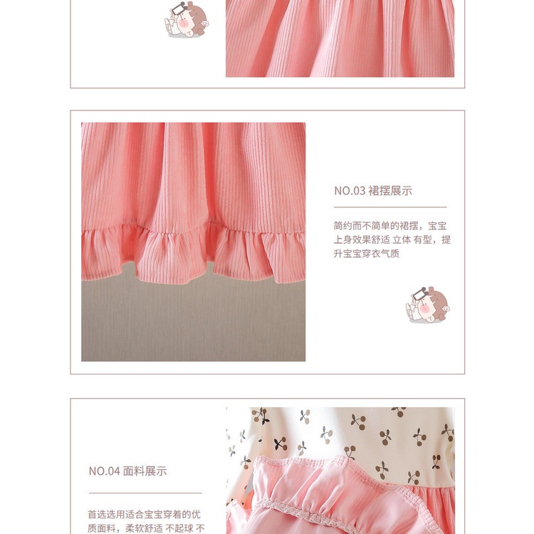 Dress Bayi Perempuan ELLE Baju Fashion Anak Bayi Perempuan 6 bulan - 3 tahun Korean Style Import