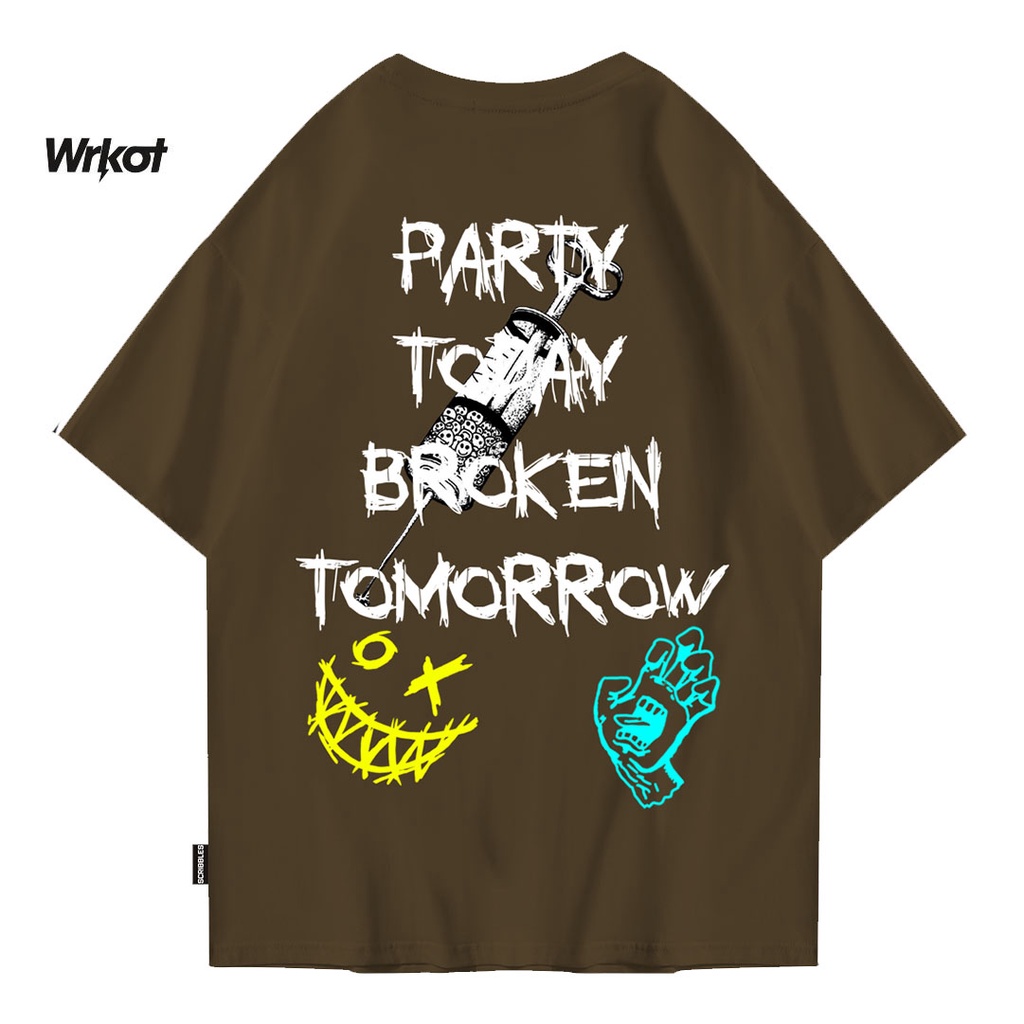 Workout Stretwear x Scribbles Kaos Oversize Original Workout Party