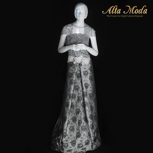 

Alta Moda Kain Tile Bordir Premium Beads Parsley Silver (1M)