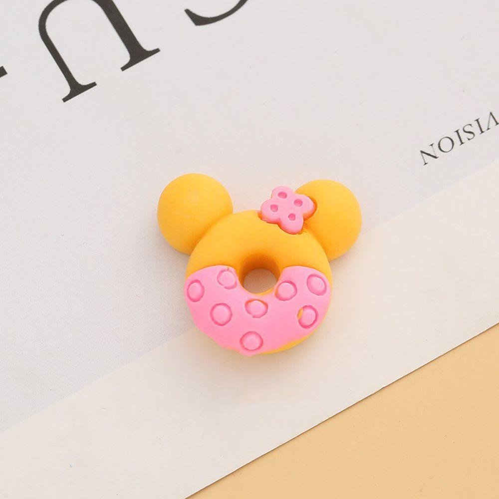 AUGUSTINA Agustina Donat Kuku Pesona Lucu Permen Warna Resin Flatback DIY Perlengkapan Kerajinan Mickey Mouse Manicure Aksesoris