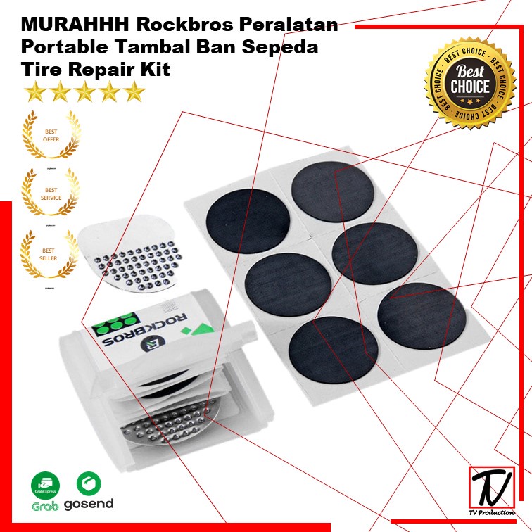 ROCKBROS Peralatan Portable Tambal Ban Sepeda Tire Repair Kit