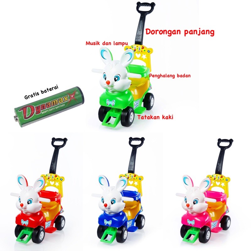 SHP BB588 mainan anak mainan dorong sepeda kelinci odong odong mobilan dorong kado anak
