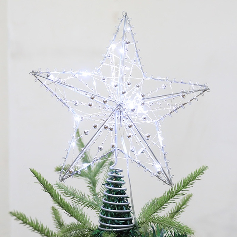 Ornamen Bintang Dengan Lampu Led Untuk Dekorasi Pohon Natal