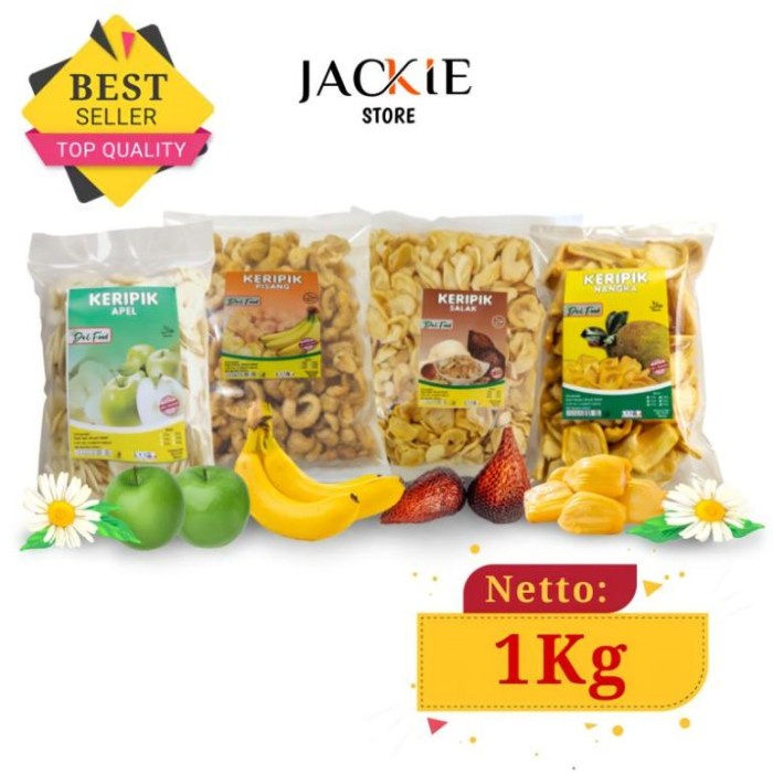 

Keripik Nangka Rambak Pisang Apel Salak Kualitas Premium Khas Malang - Nangka, 250 Gram
