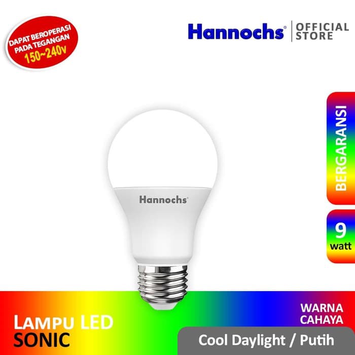 Hannochs SONIC LED Bulb 9 Watt - Bola Lampu Bohlam LED 9 Watt