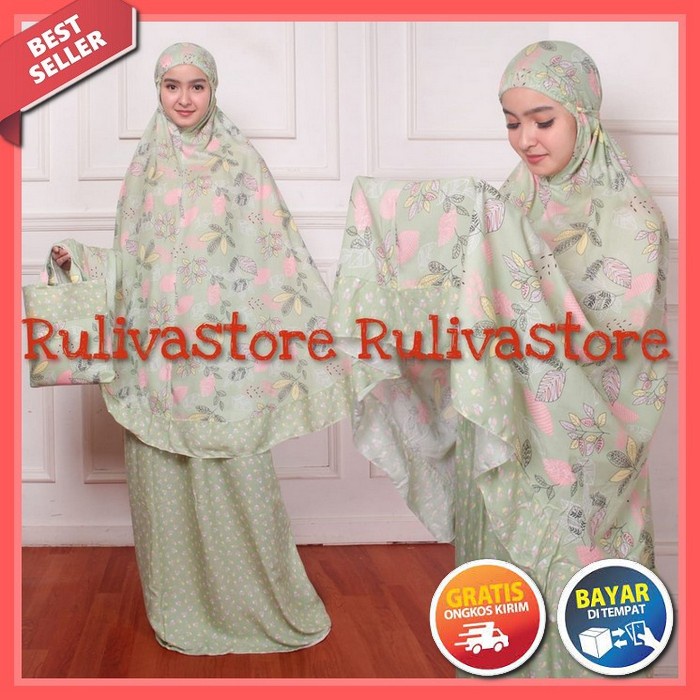 Mukena Dewasa Silky Daily Syahnaz Laser Cut 2In1 Layla Series 2 Mukena Bordir Mewah Seserahan Pernik